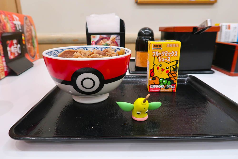 Yoshinoya pokemori ข้าวหน้าเนื้อโปเกม่อน
