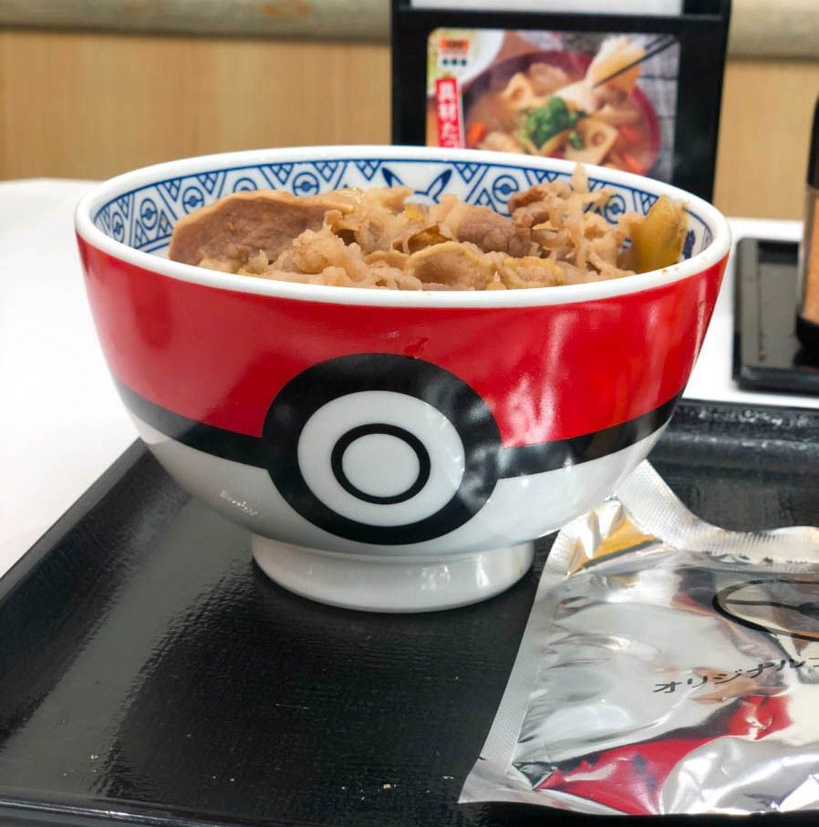 Yoshinoya pokemori ข้าวหน้าเนื้อโปเกม่อน