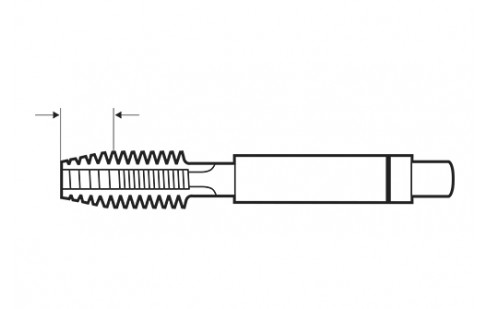 Hand tap HSS DIN2181 set M8x0,75 blind/through-hole