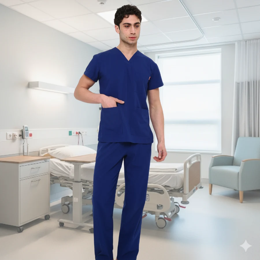 İkon Sax Mavi Doktor Hemşire Likralı Takım - 3