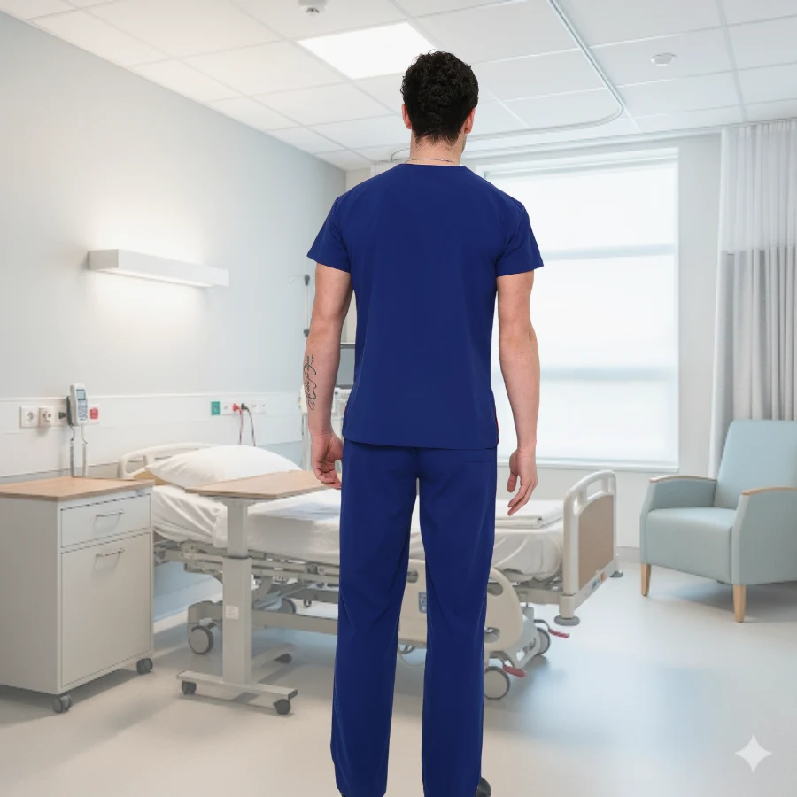 İkon Sax Mavi Doktor Hemşire Likralı Takım - 6