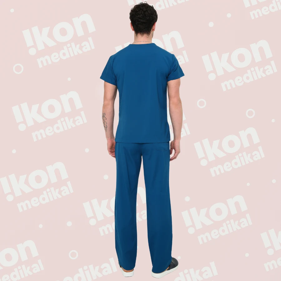 İkon Petrol Mavisi Doktor Hemşire Likralı Takım - 2