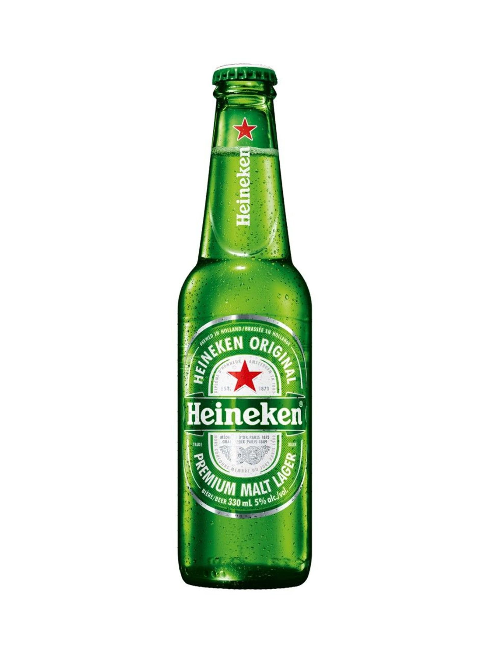 BTL HEINEKEN 341 mL  bottle, (5%ABV)