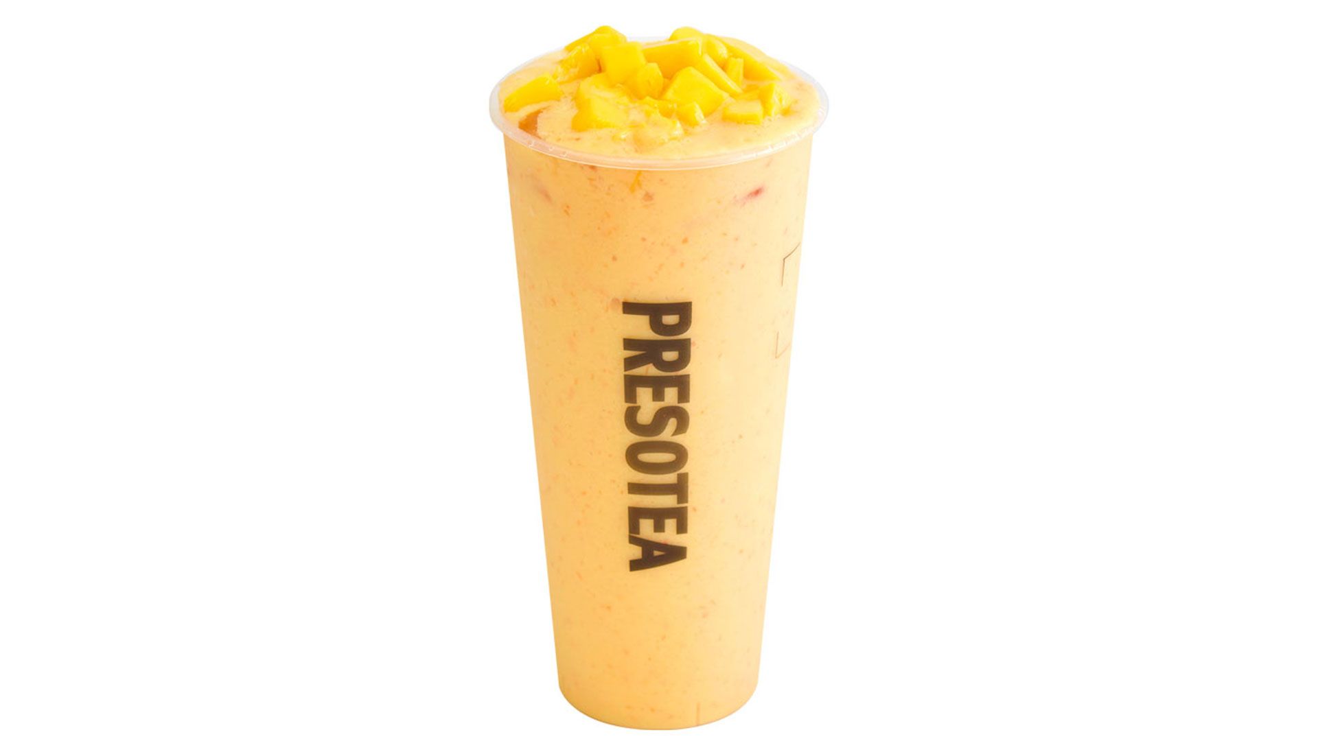 Frappé glacé mangue fraîche, litchi et pomelo / Fresh Mango Lychee Grapefruit Slush