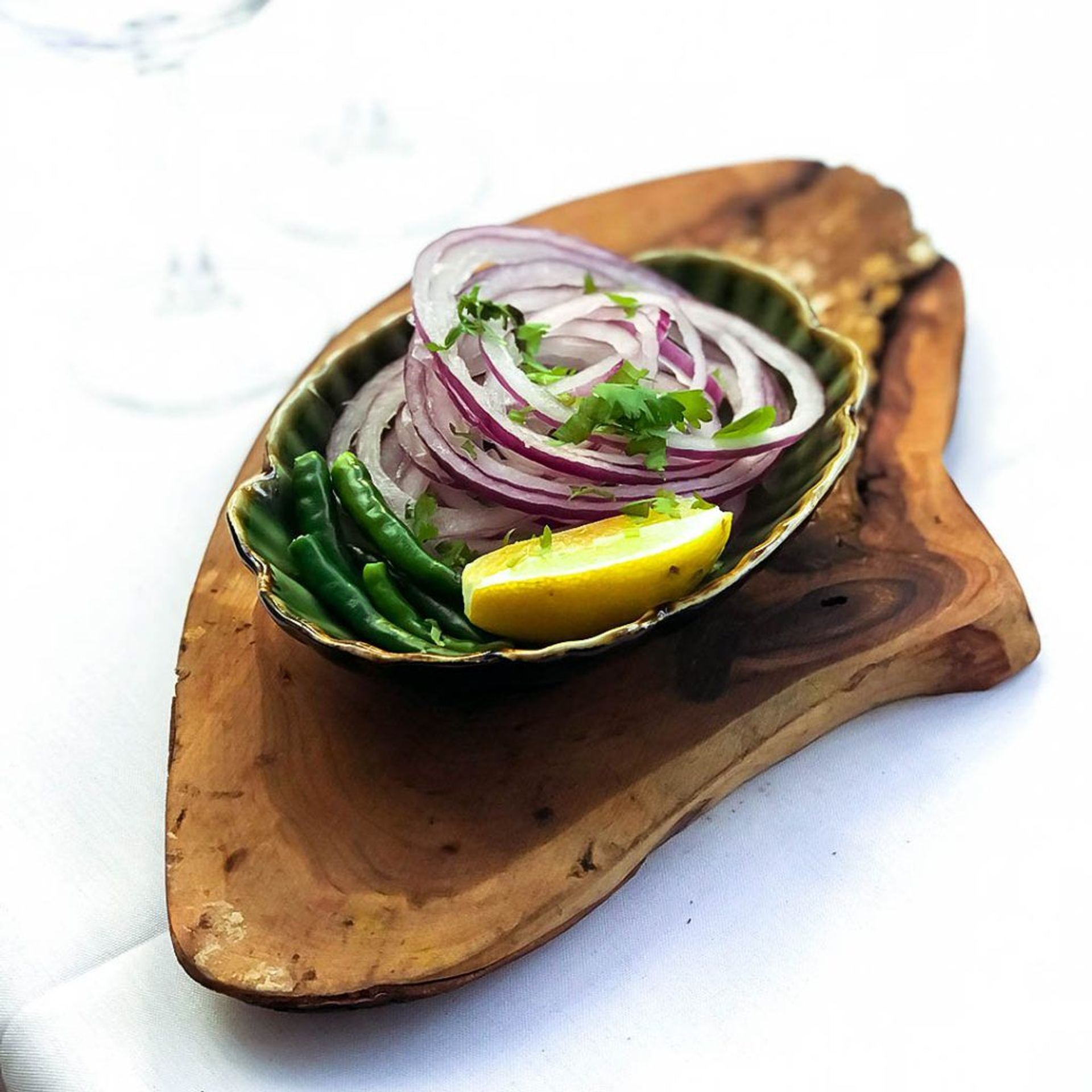 Onion, chilli, lemon