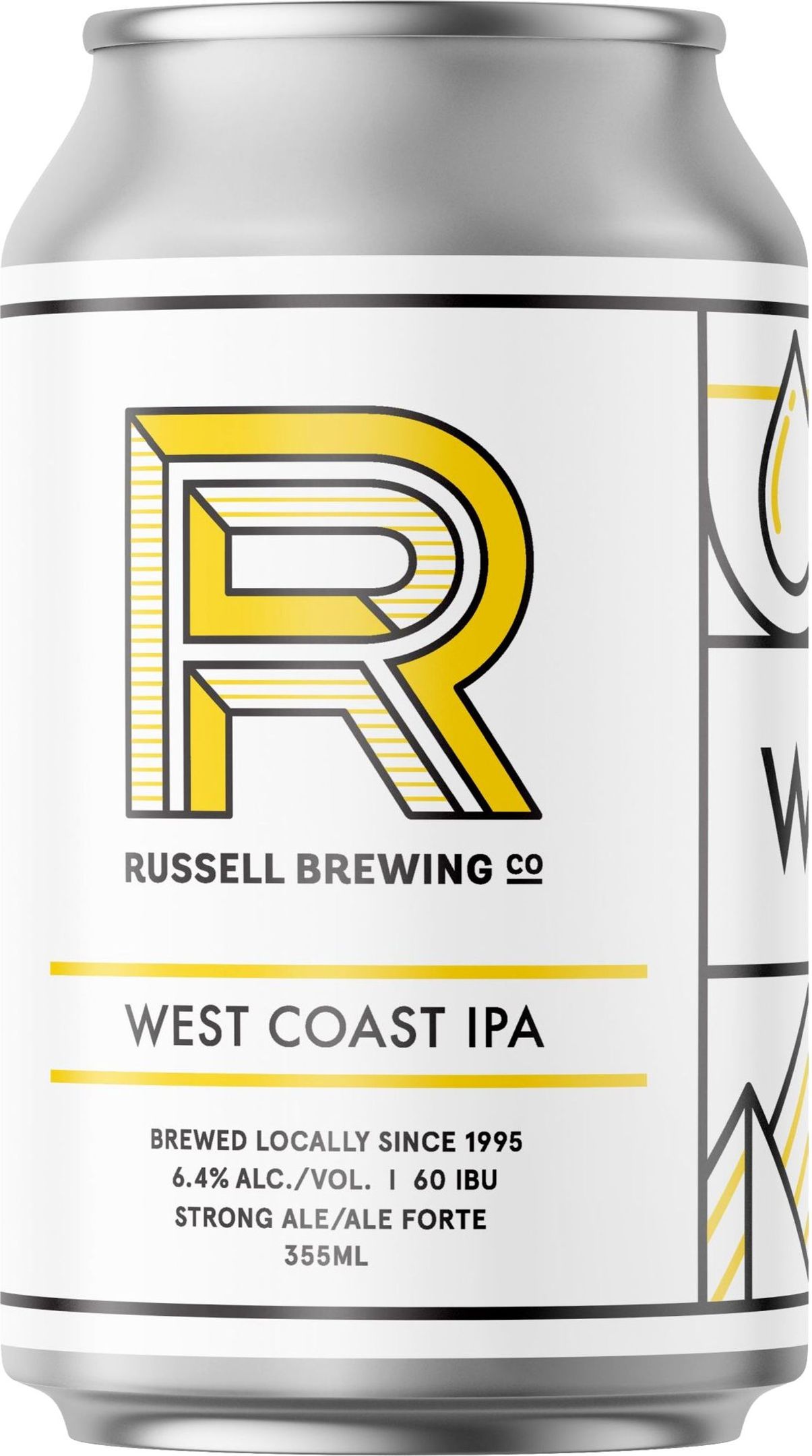 Russell Brewing WEST COAST IPA, 355ml can beer, (5.5% ABV)