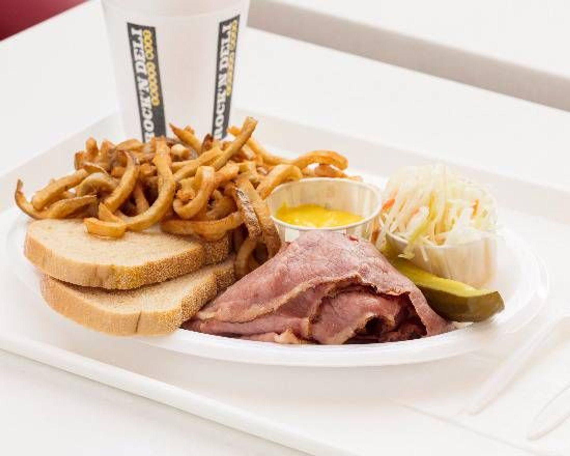 Combo Mtl Smoked Meat Platter with Rye Bread on side