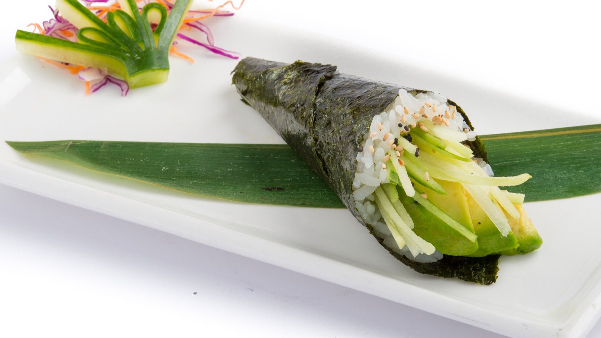 H13. Avocado Cucumber Hand Roll (1 Pc)