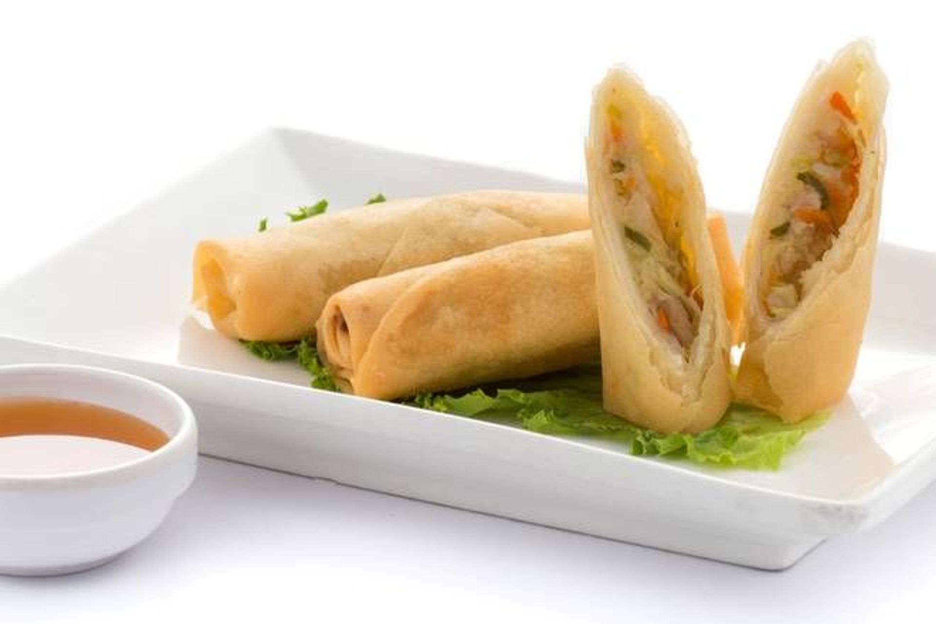 D11. Deep Fried Vegetable Spring Rolls (4 Pcs)