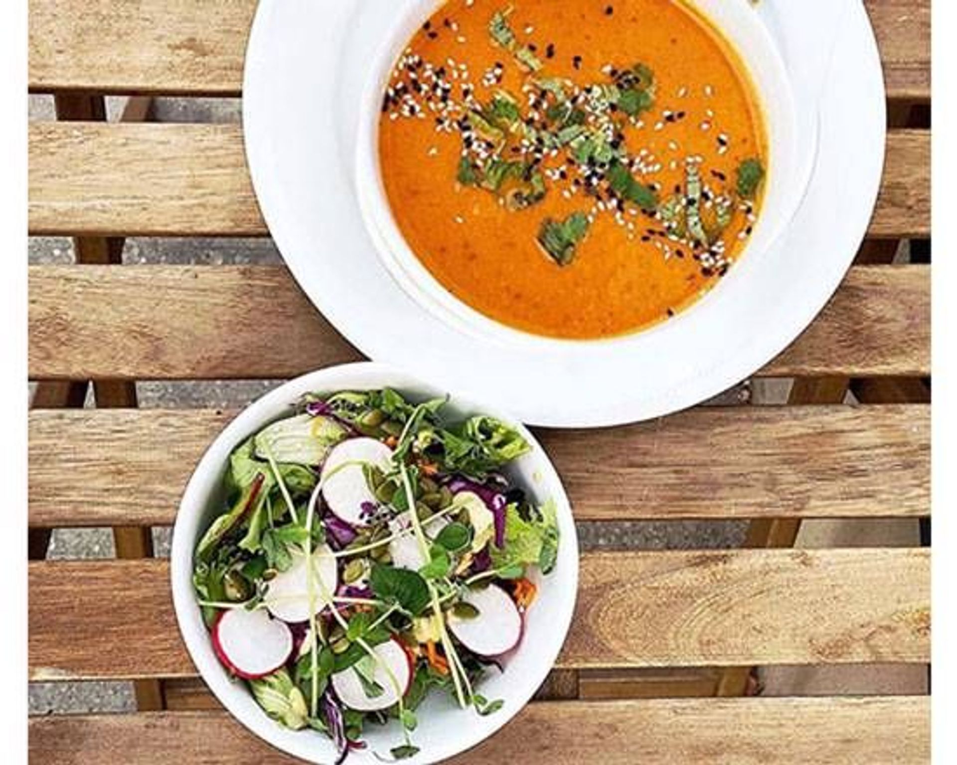 House Lentil & Kale Soup with Salad