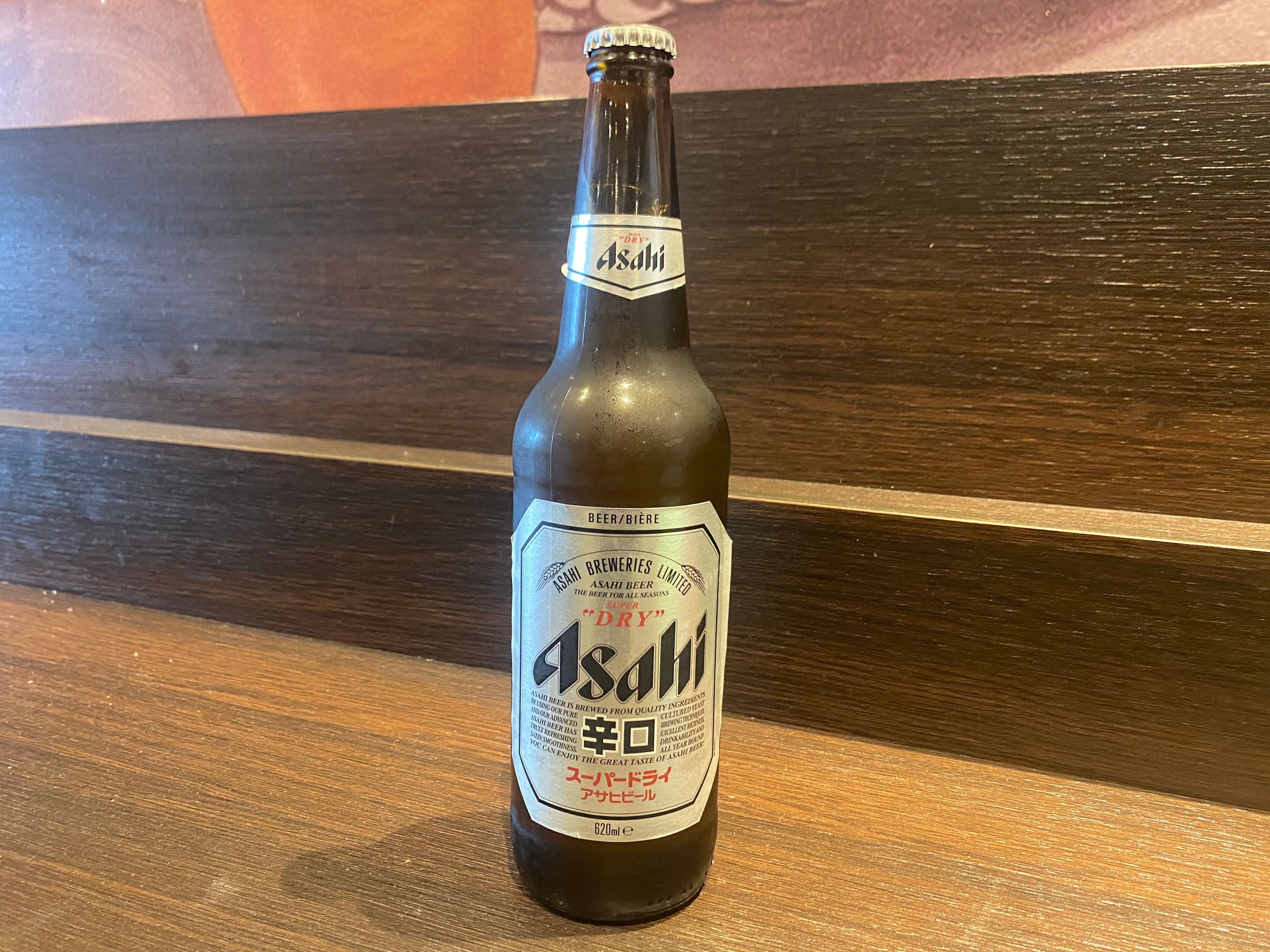 Asahi Beer 620ml bottle (ABV 5.2%)