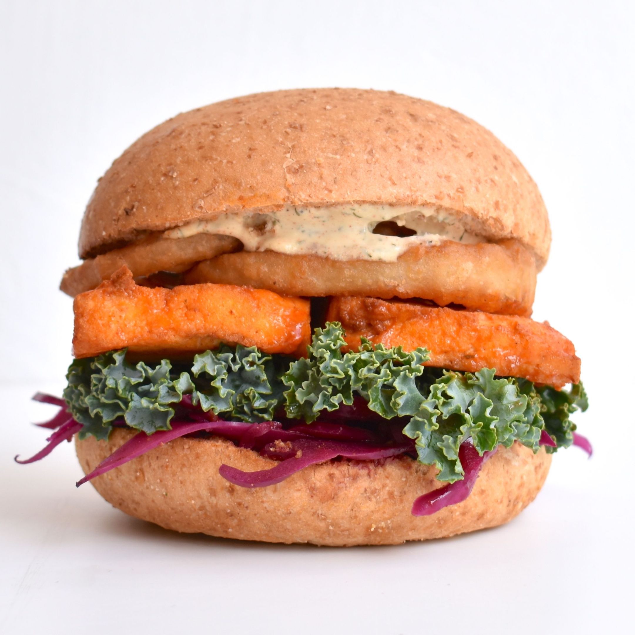 Buffalo Tofu Burger