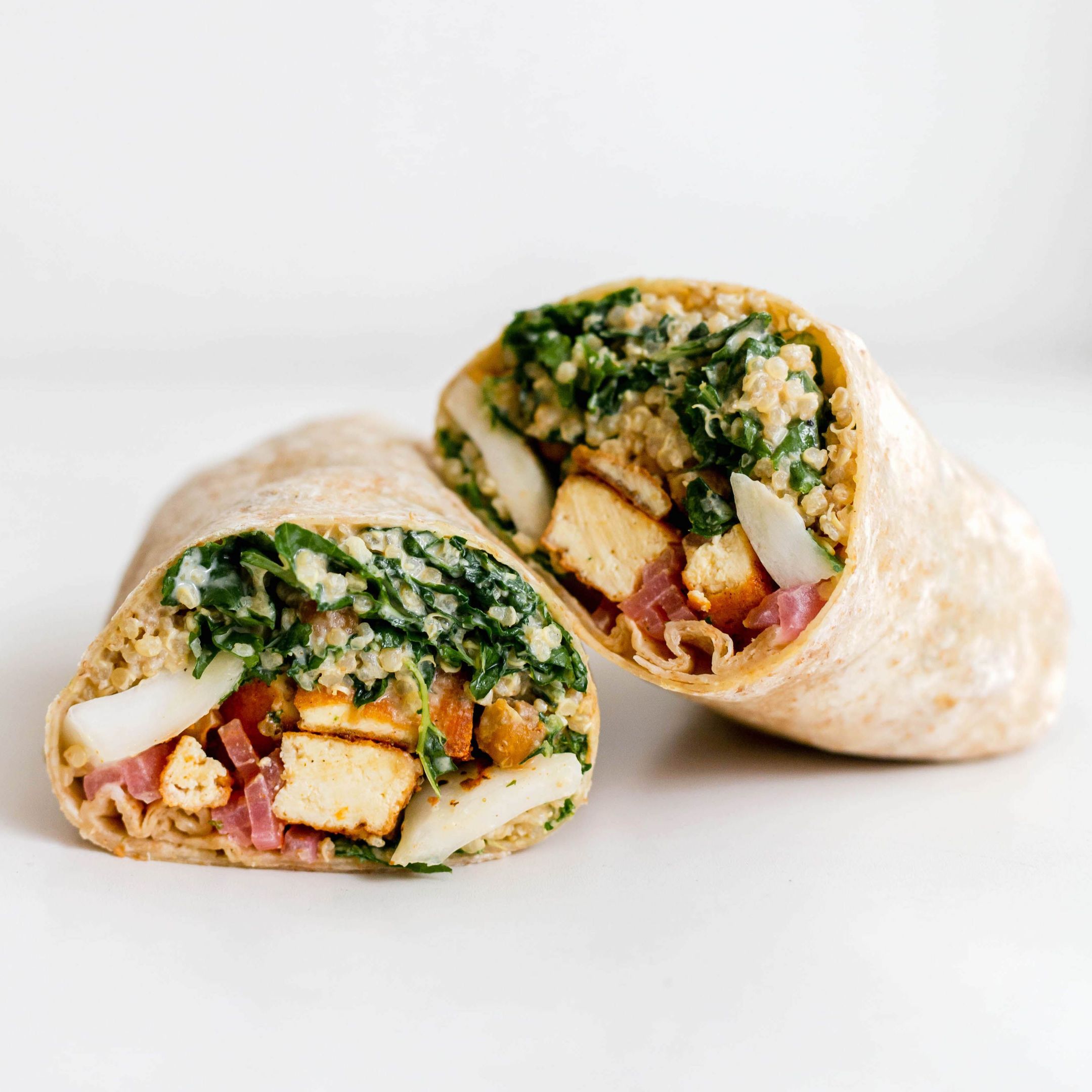 Caesar Chicken Tofu Wrap