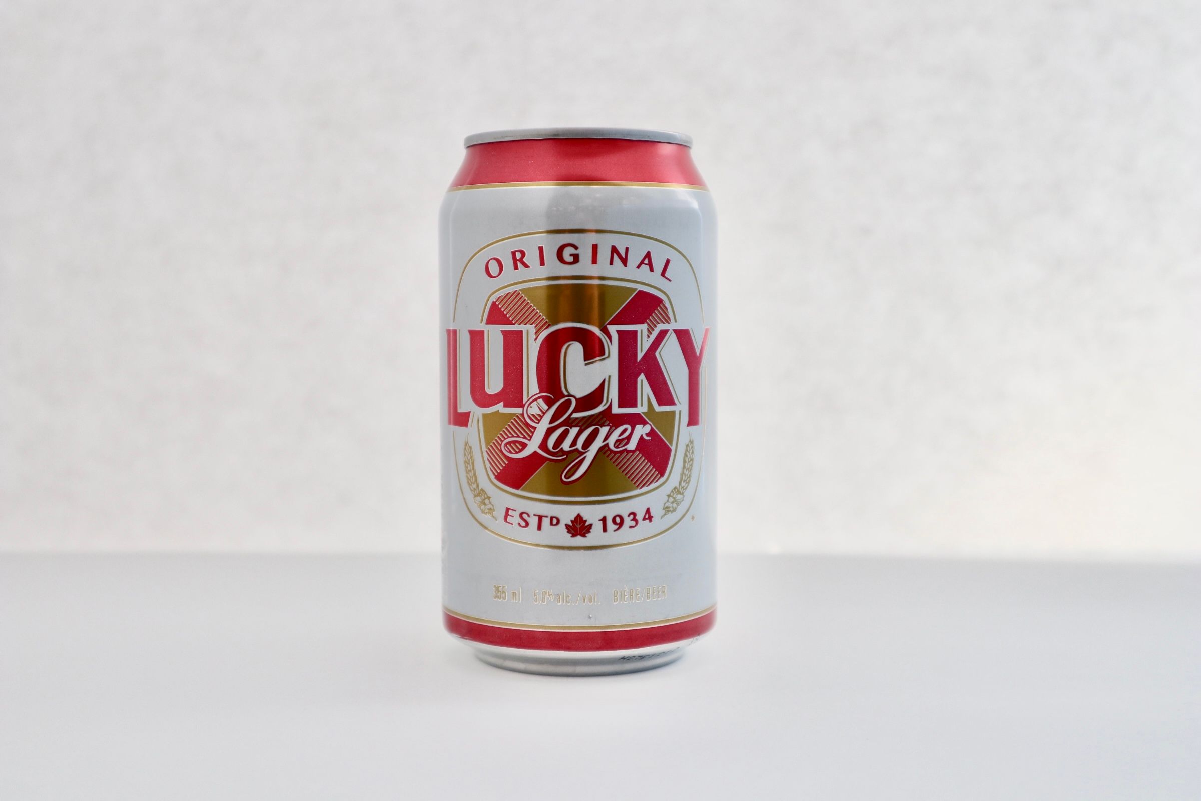 Lucky Lager, 355ml Can Beer (5% ABV)