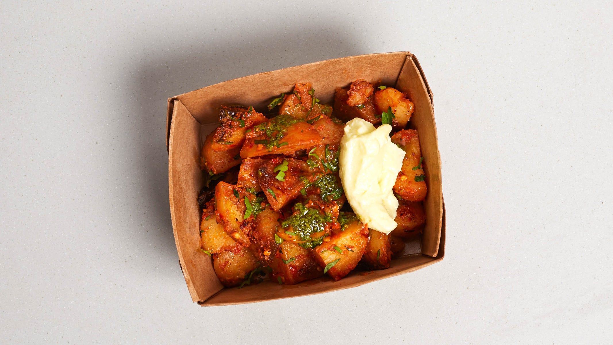 Harissa roasted potatoes (VG)