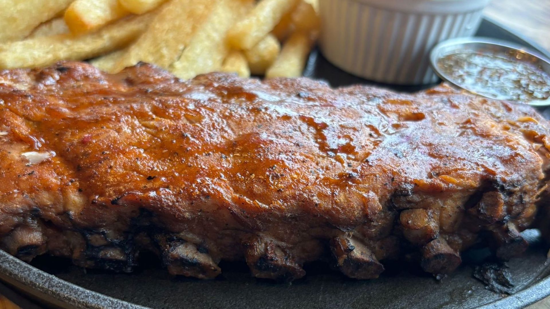 BBQ Pork Ribs with Yuca Fries