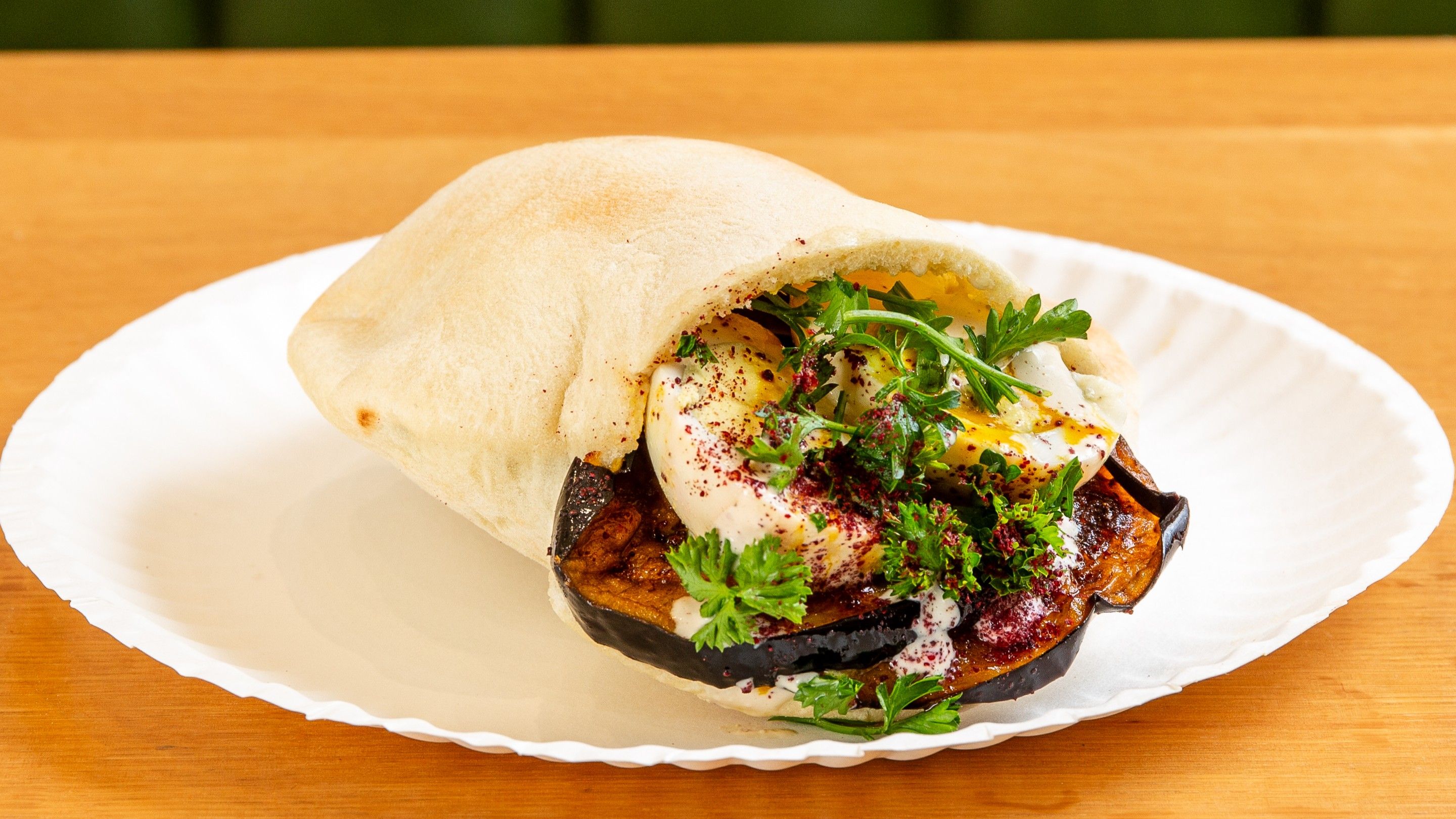 Egg & Eggplant Sabich Pita