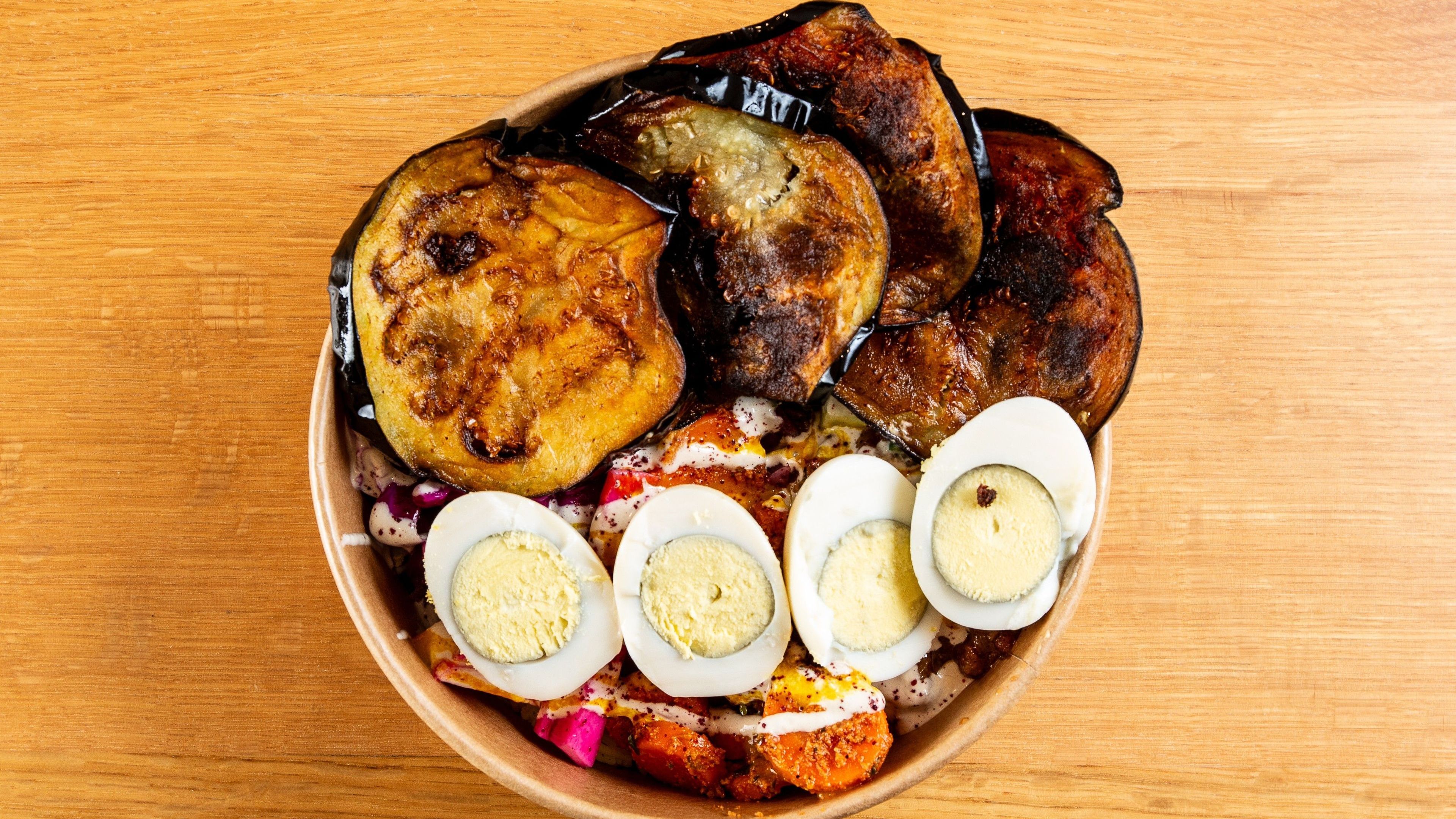 Egg & Eggplant Sabich Bowl
