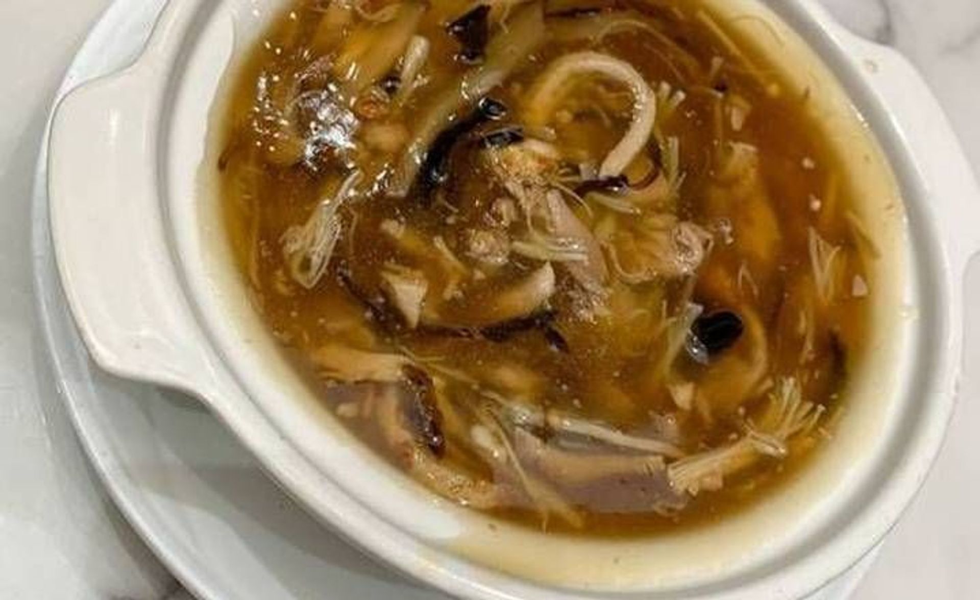 花膠瑤柱鴨絲羹 , Shredded Duck & Fish Maw Soup (Single) C10