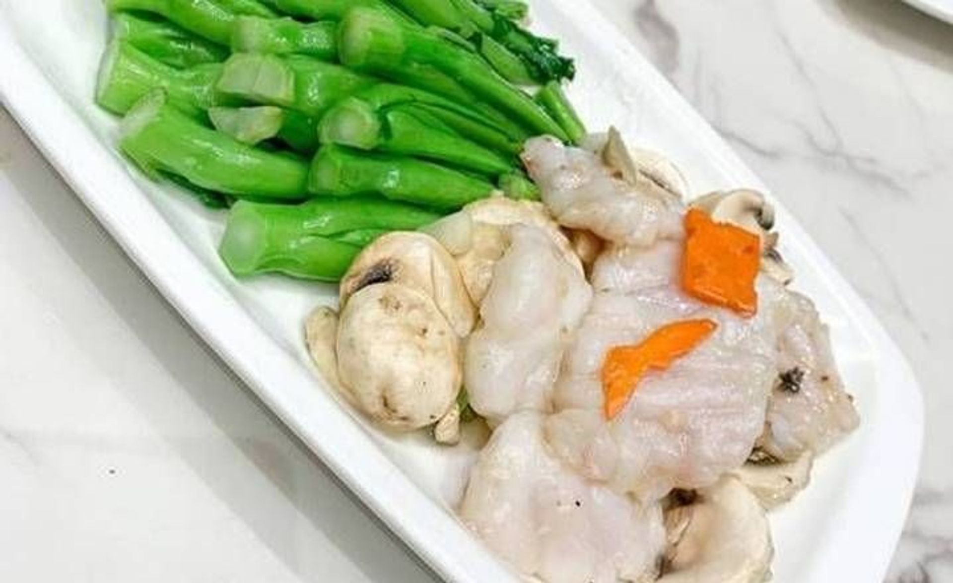 菜薳黃旗斑球 , Sauted Grouper w/ Chinese Greens E9
