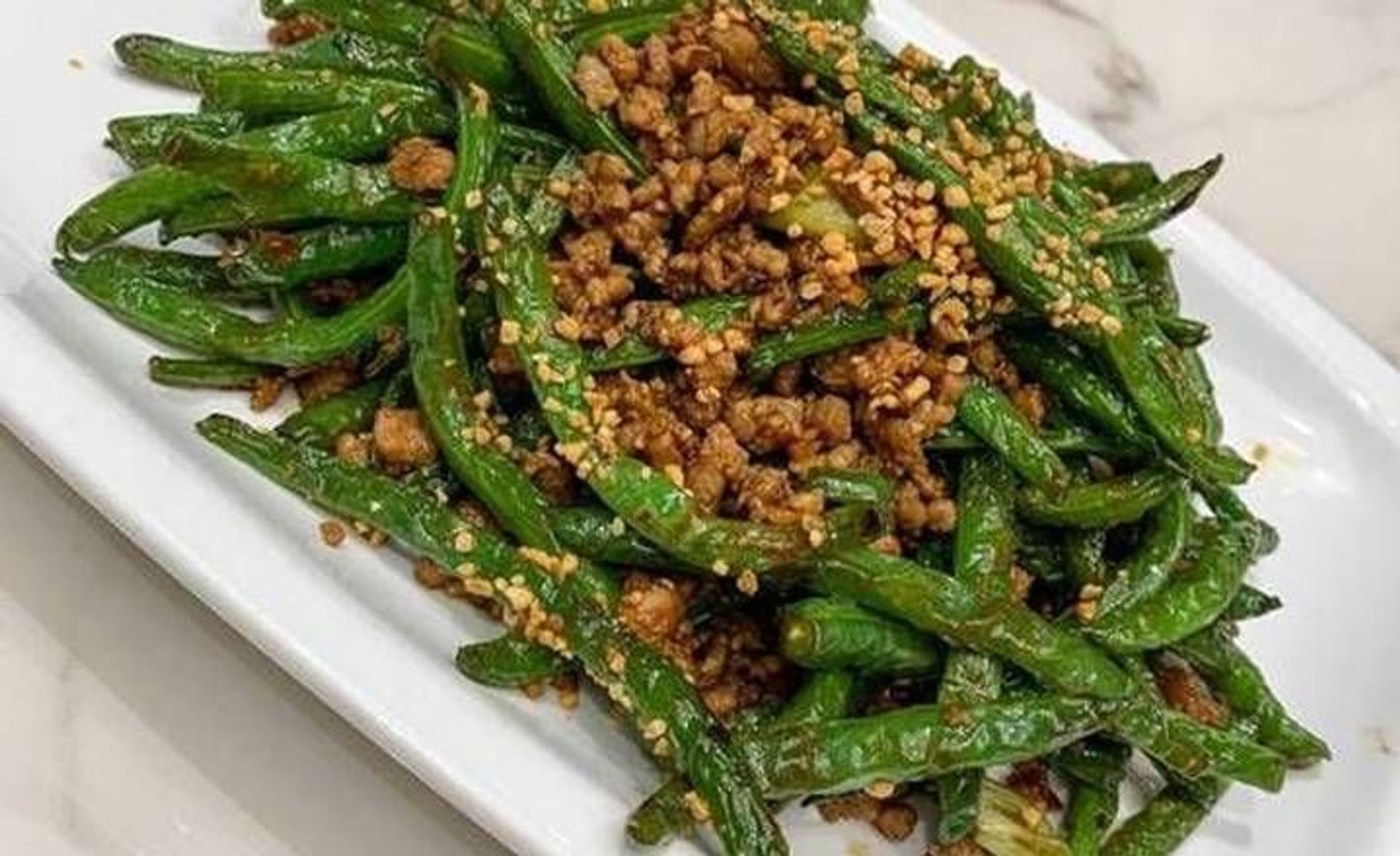干燒四季豆, Stir Fried Green Bean w/ Minced Pork J13