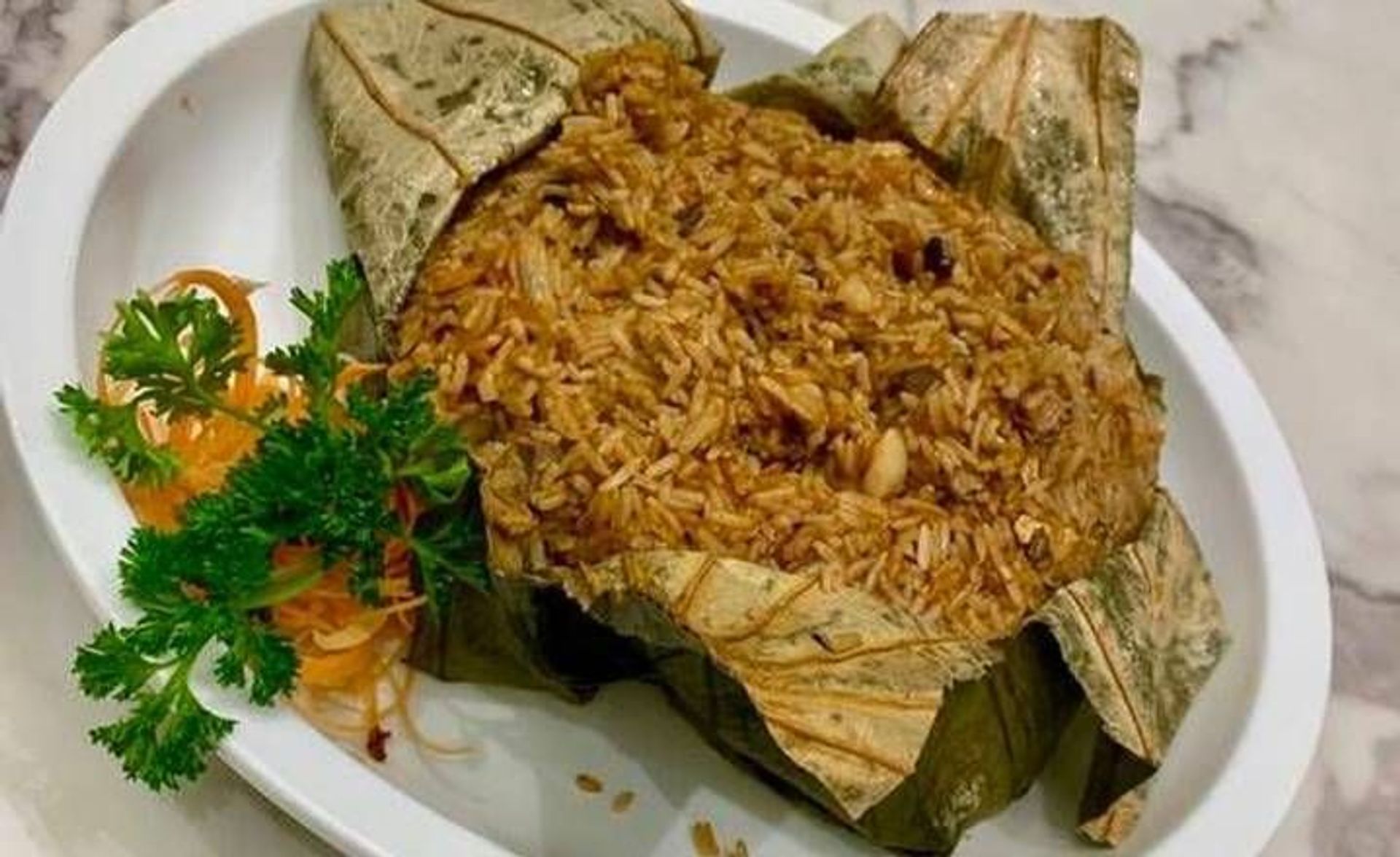蝦乾荷葉飯, Steamed Dried Shrimp Rice Wrapped in Lotus Leaf L2