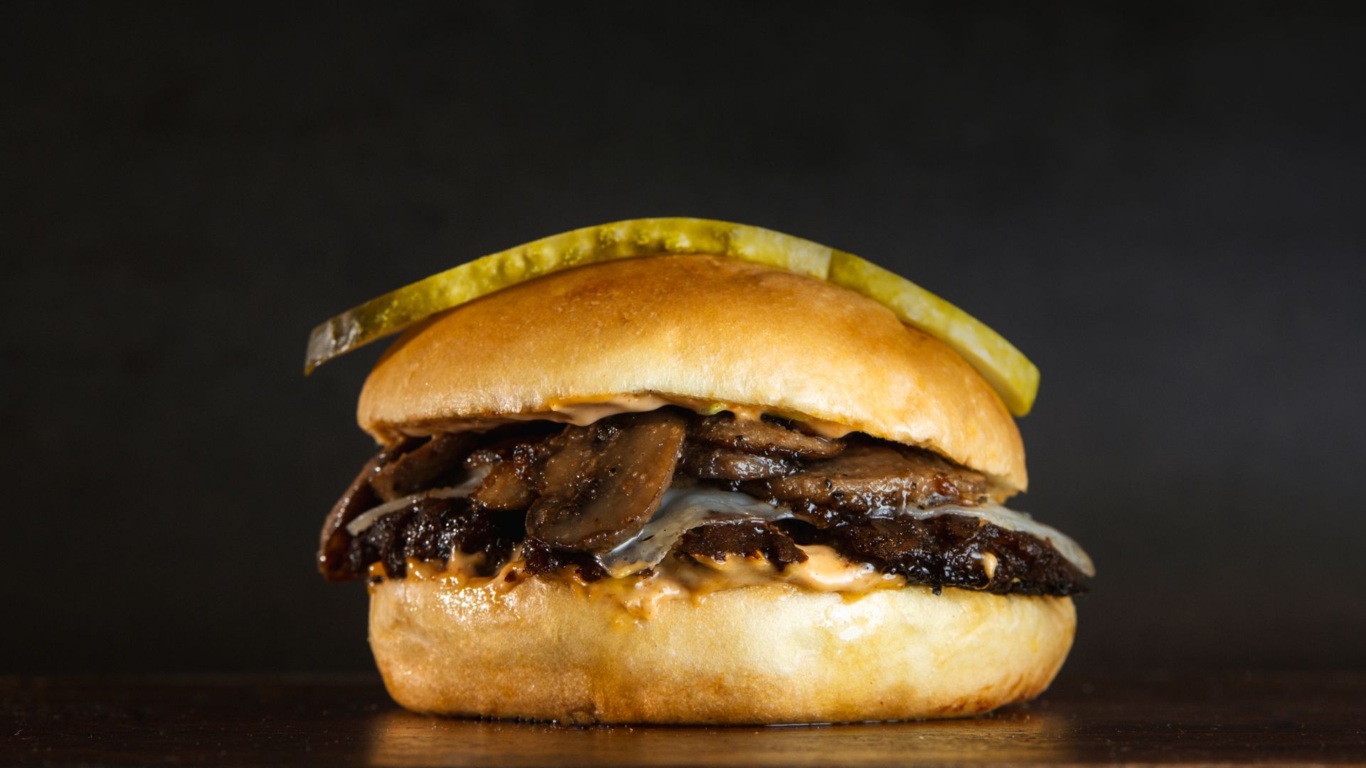 Truffle Mushroom Cheeseburger