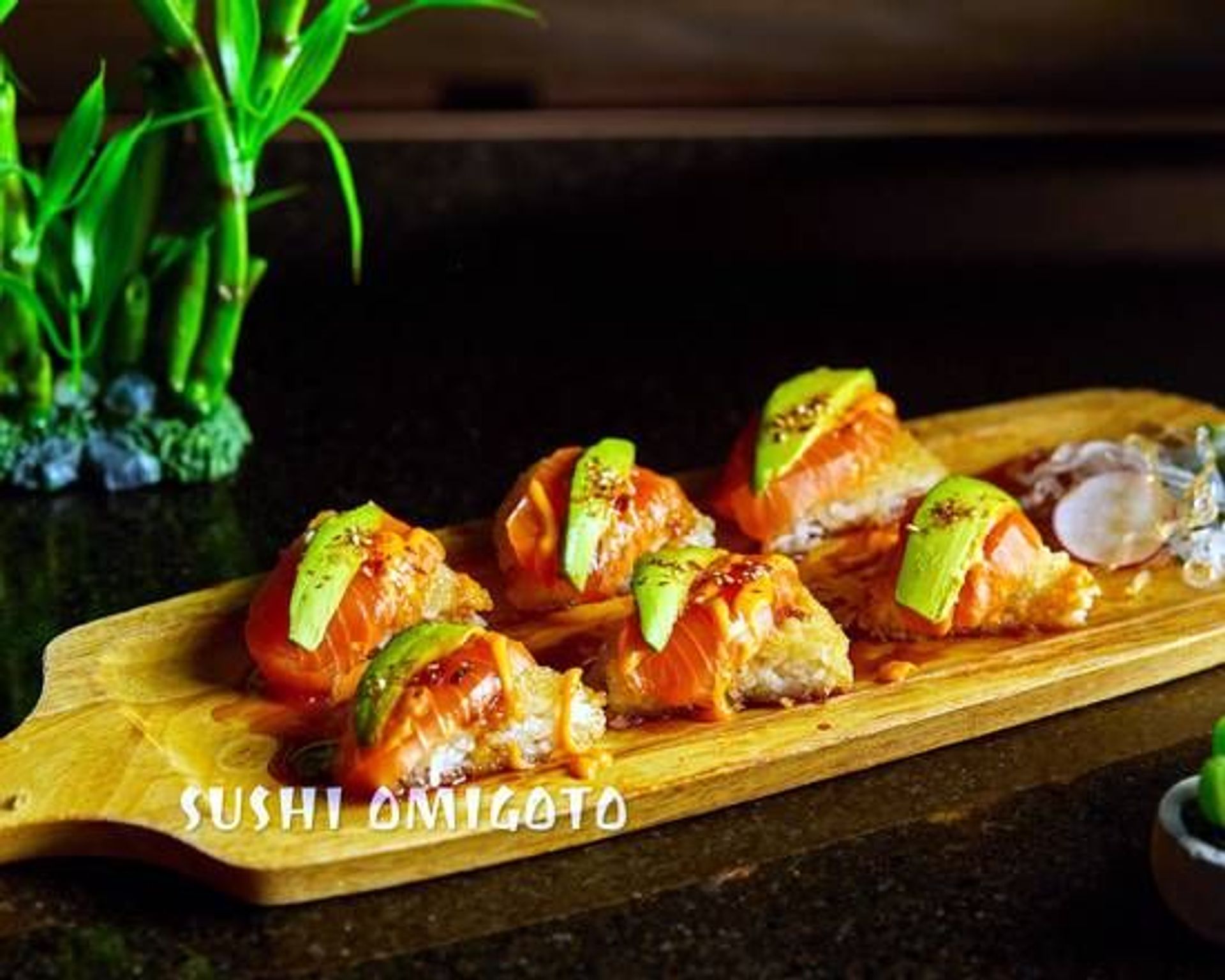 10. Sushi Pizza - Spicy Salmon