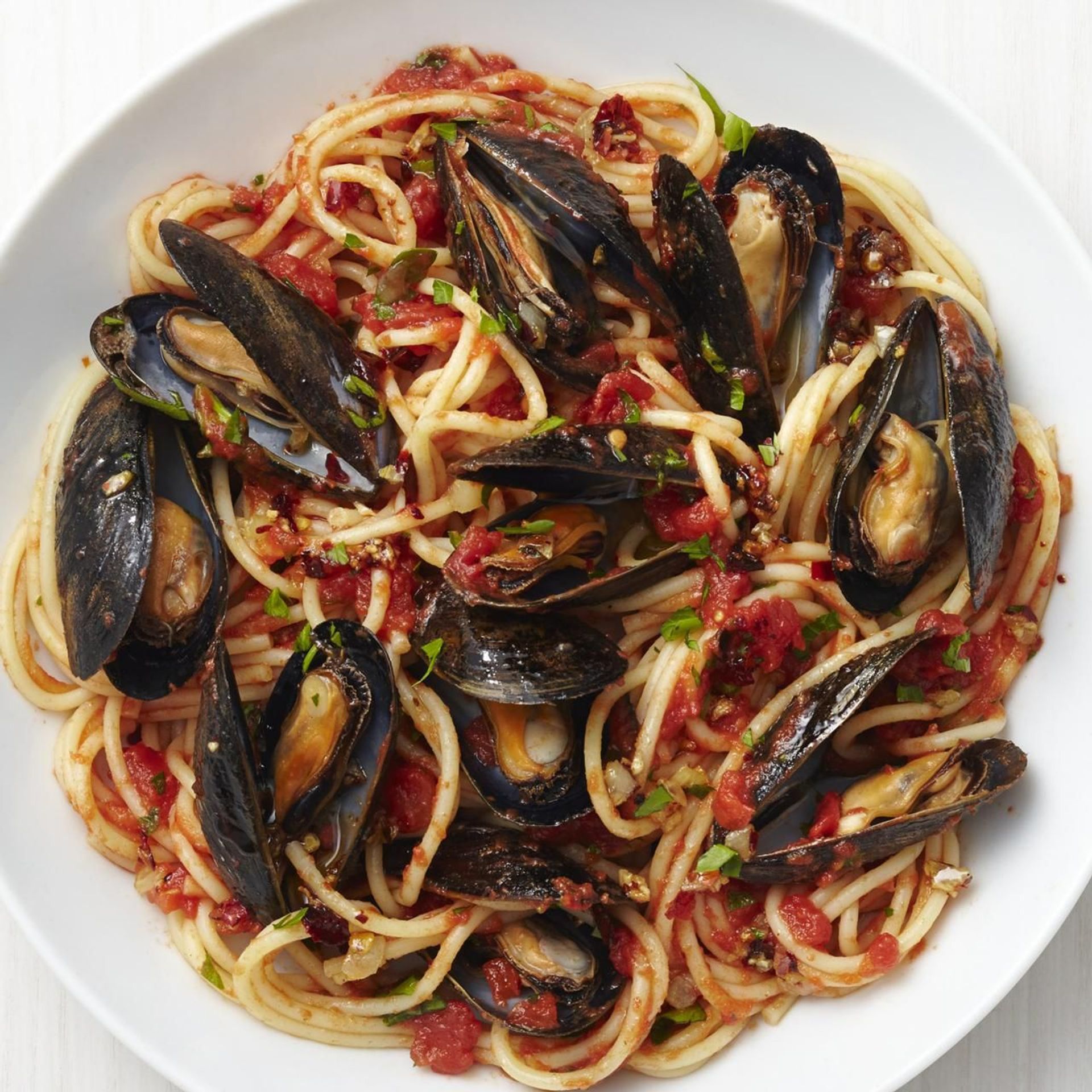 Mussels Marinara Linguine