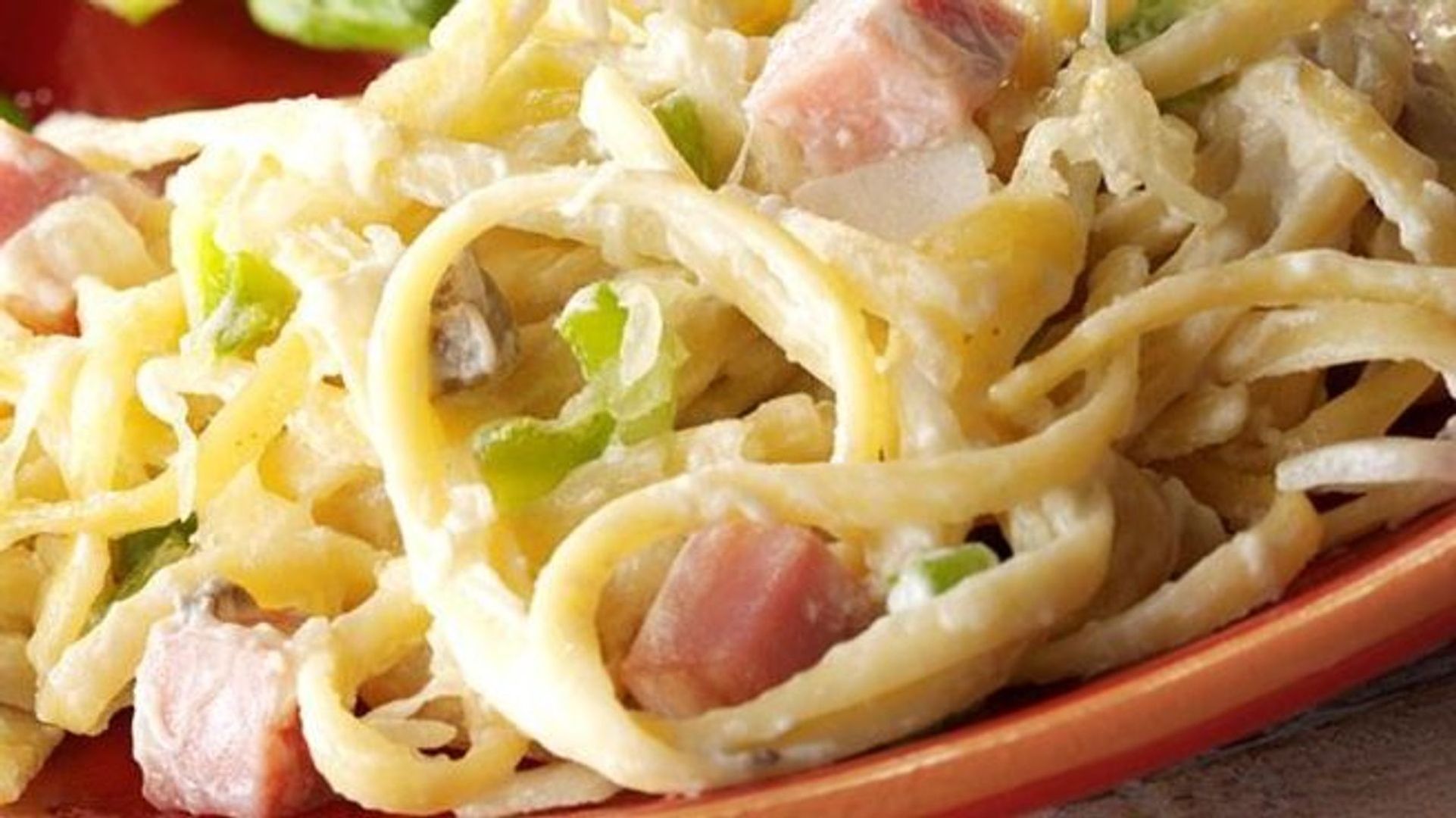 Ham Linguine Alfredo