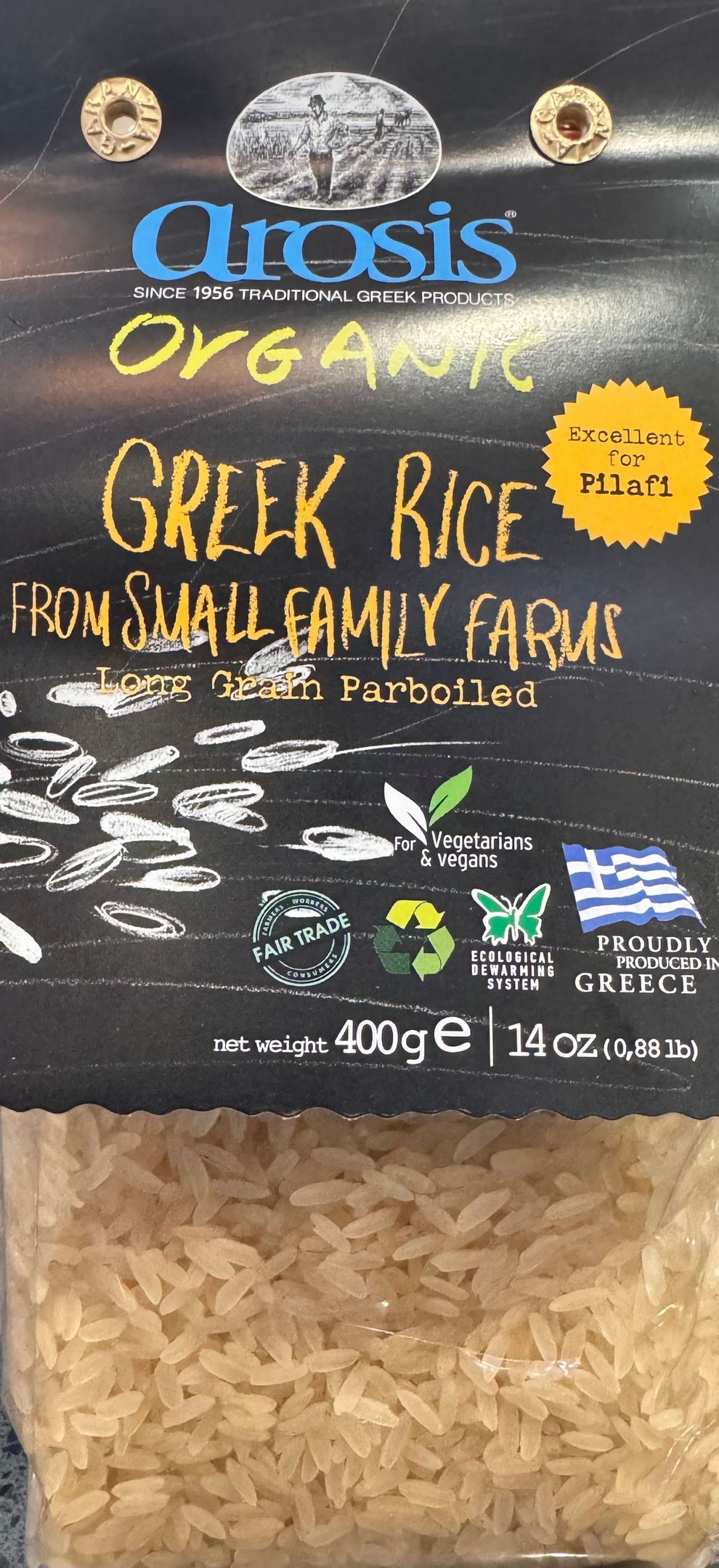 Organic Long Grain Rice Parboiled 400g