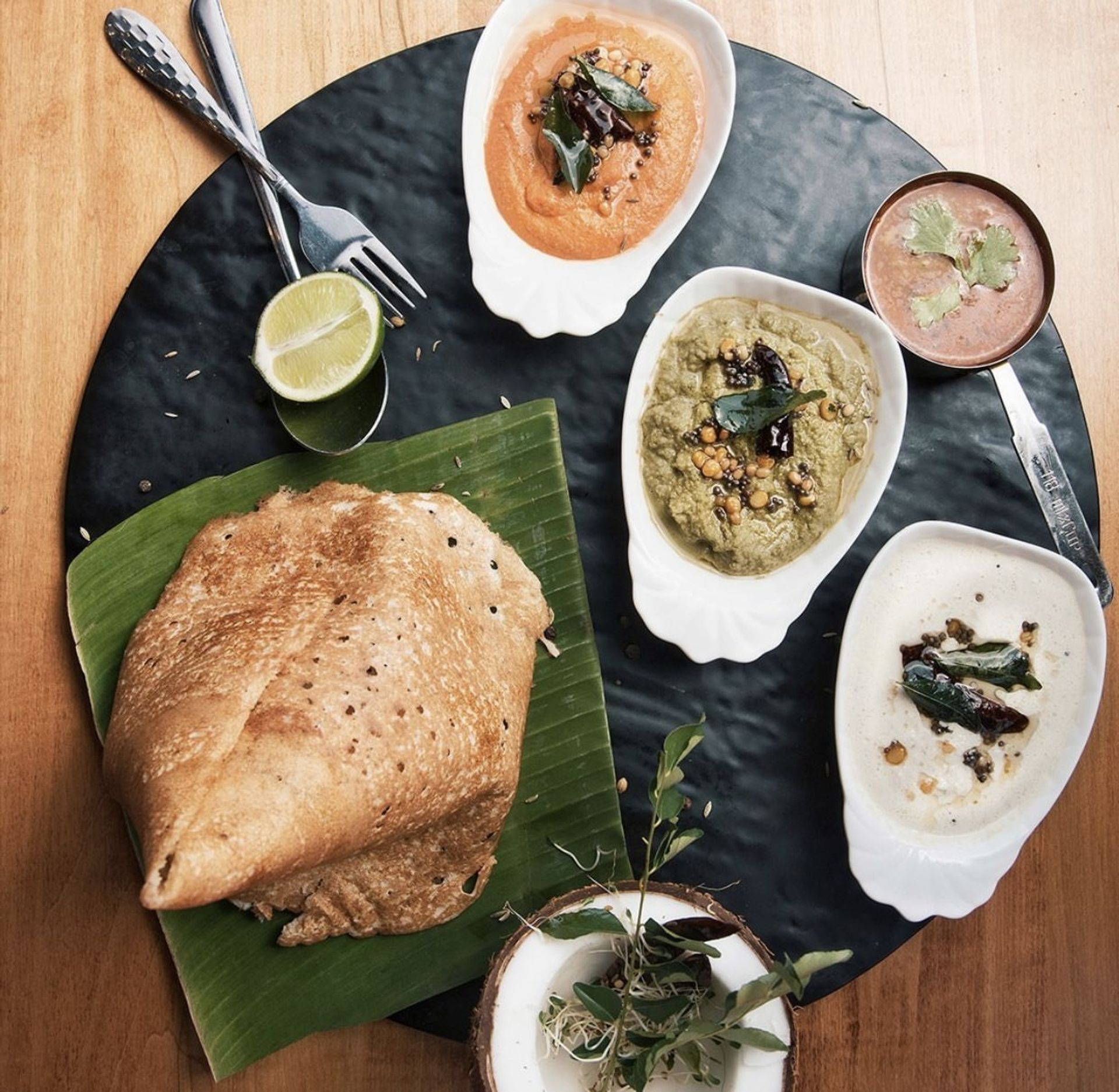 Tofu and Kale Dosa