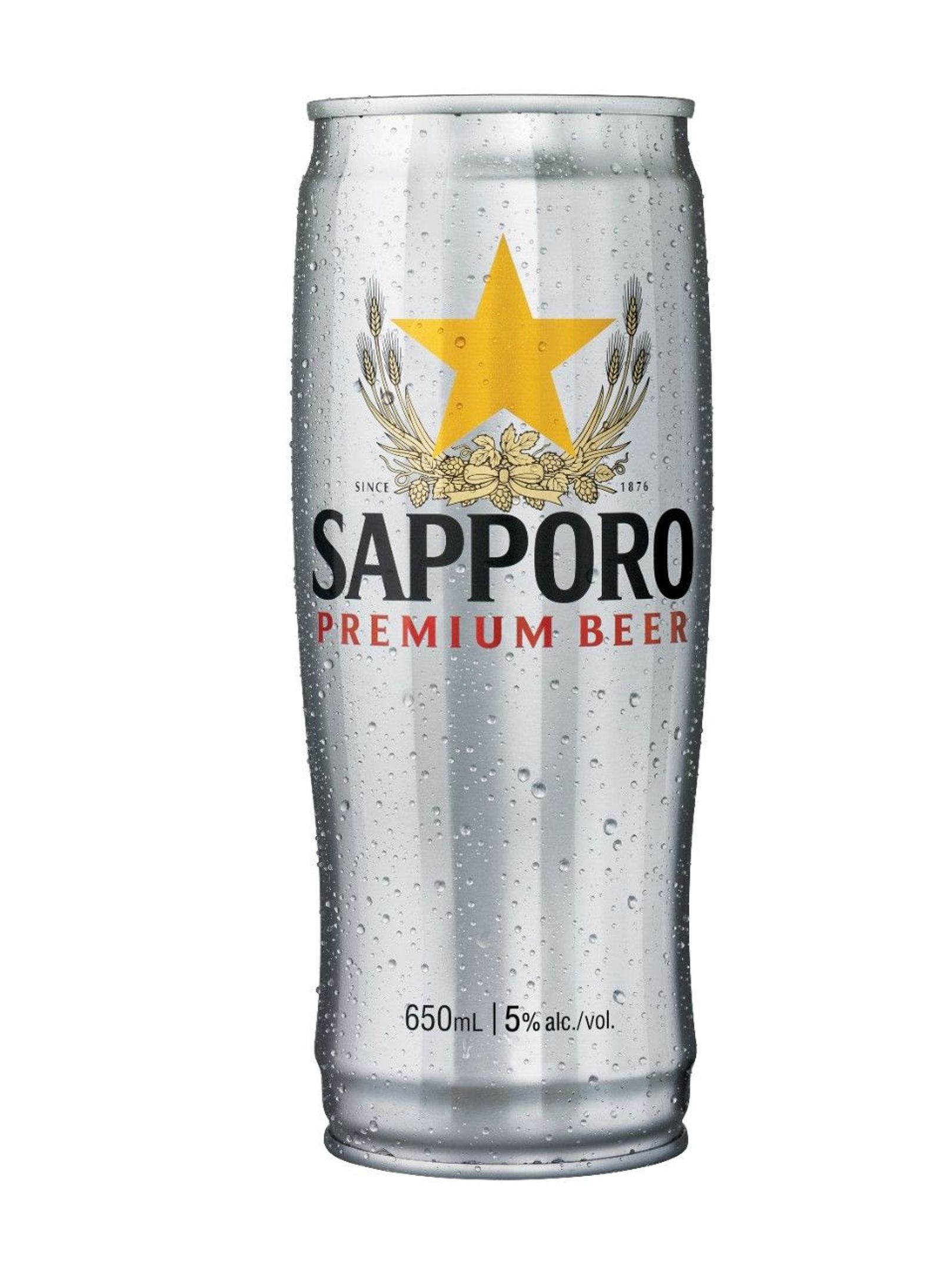 Sapporo (Japan) Tall Can, 500ml Can (5.0% ABV) *