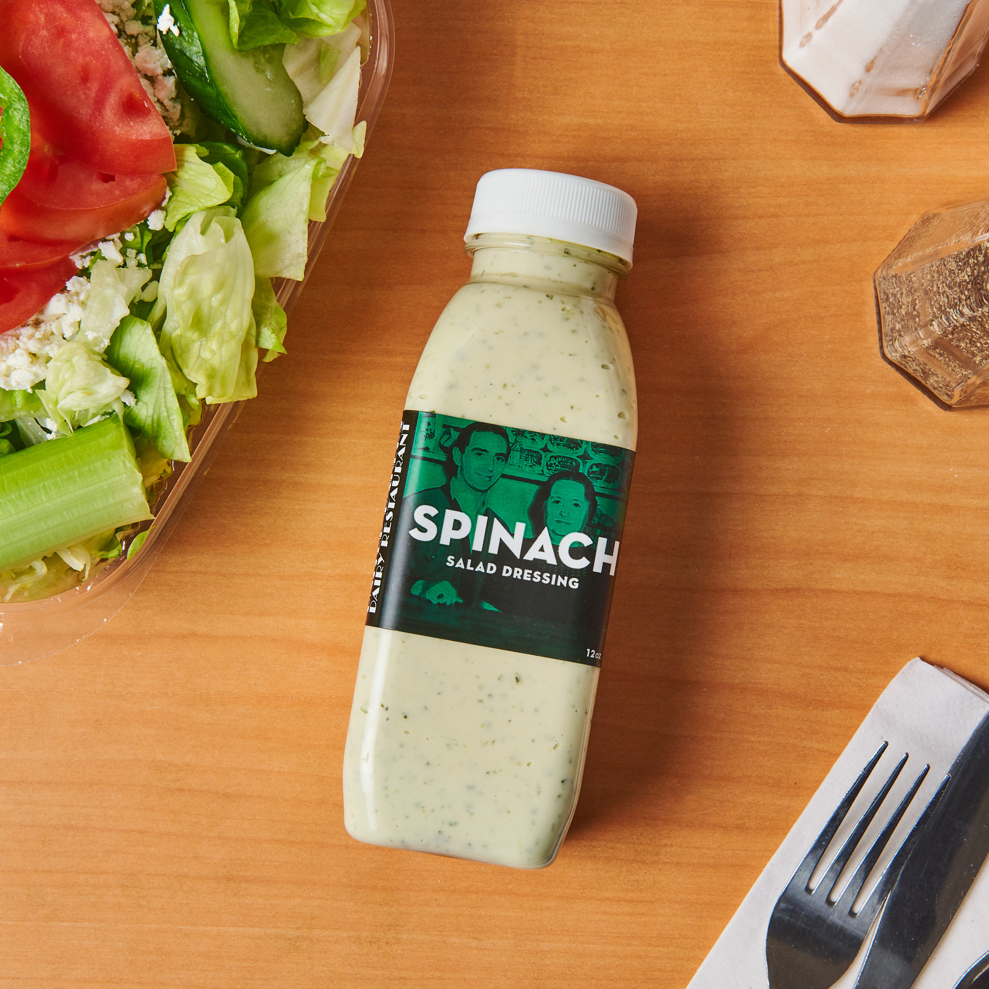 Bottle of Spinach Dressing