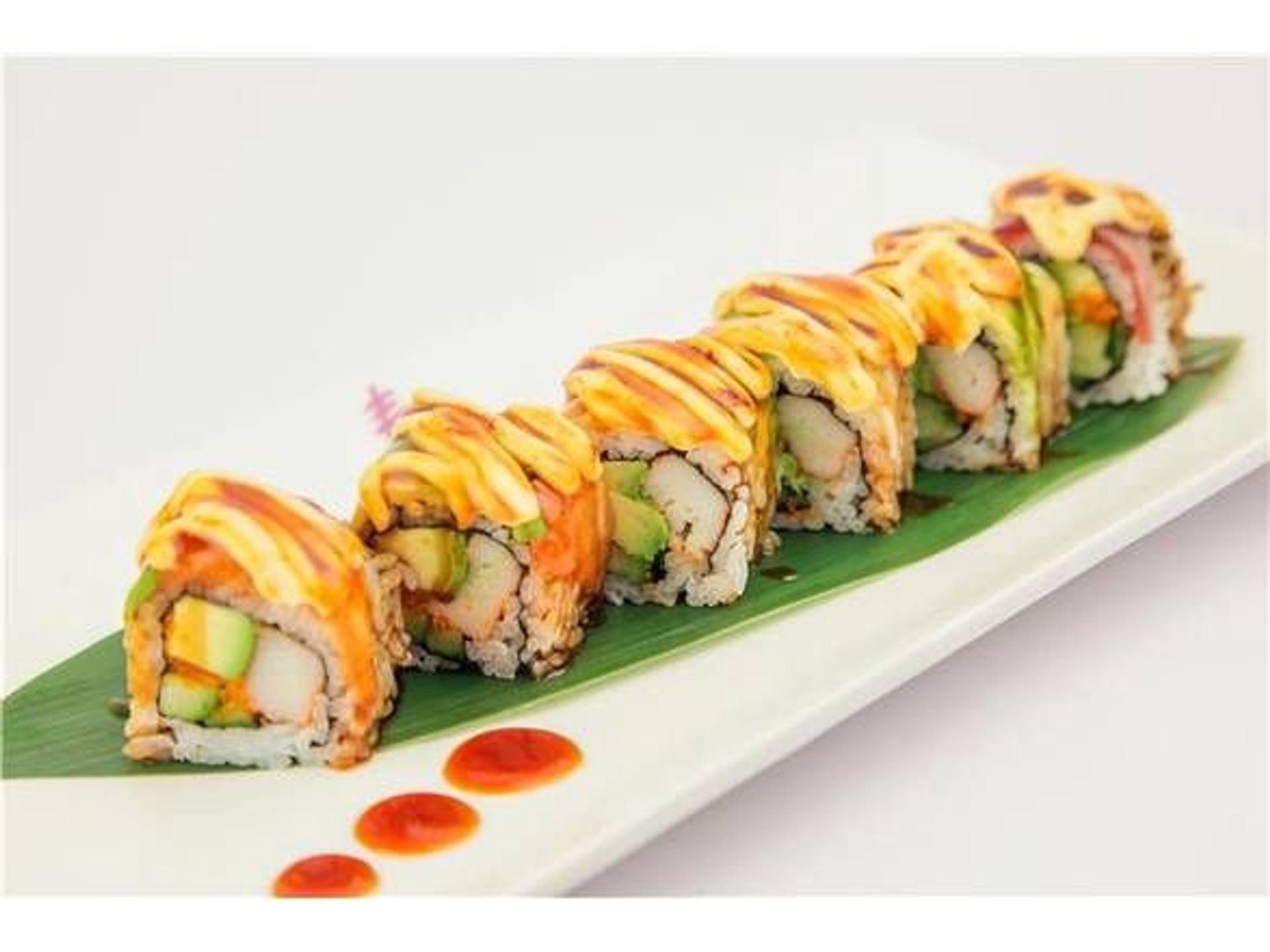 Torched Rainbow Roll (Six Pieces)