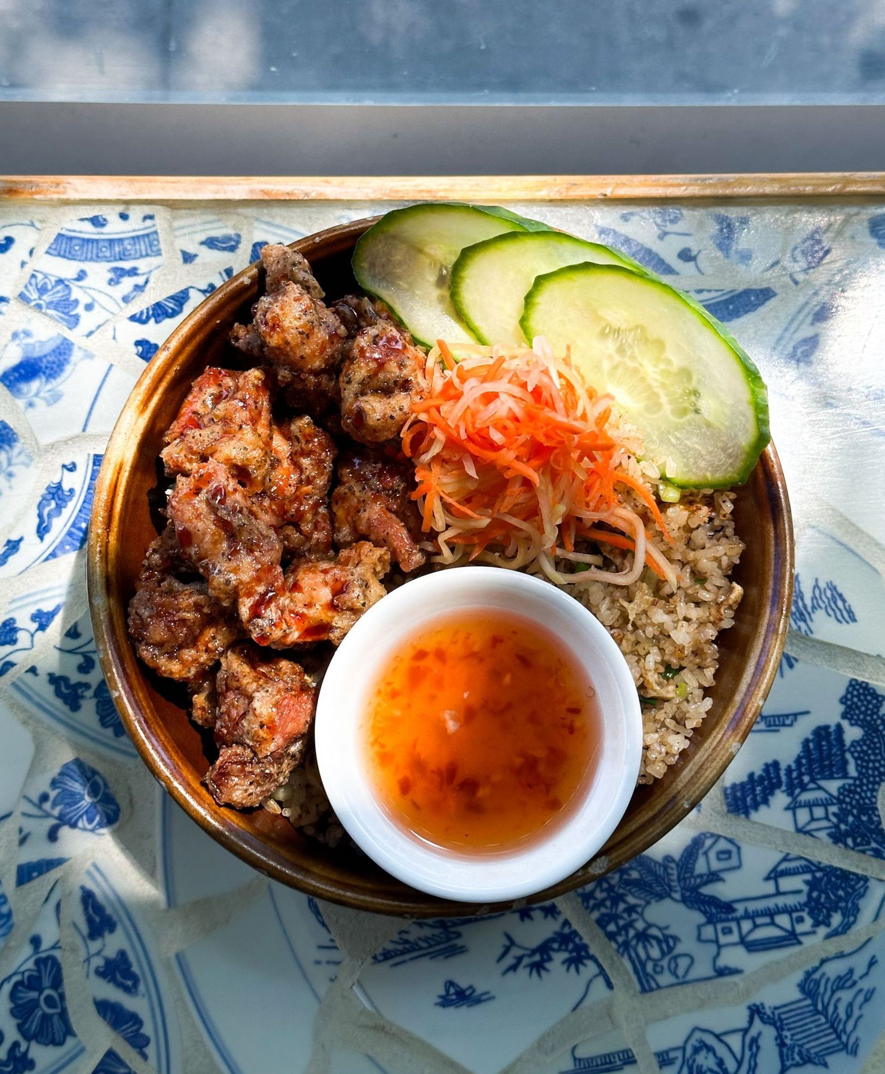 Fried Chicken Fried Rice Plate