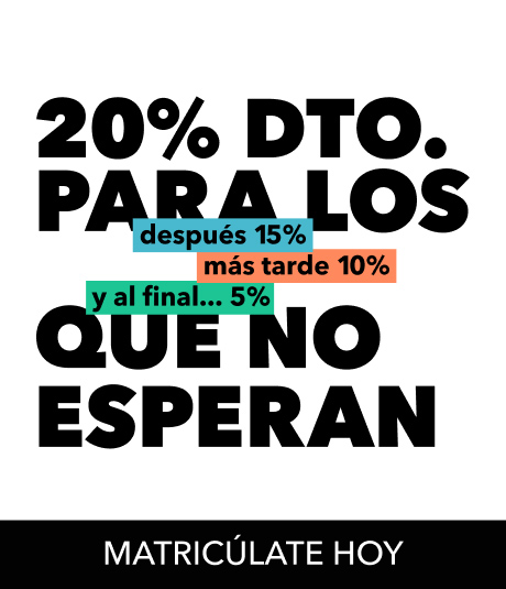 promoción: 20%dto para los que no esperan