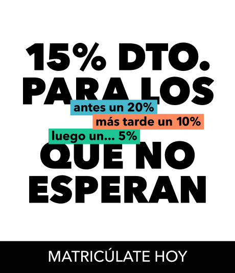 Promoción: 15% de descuento para lo que no esperan. Antes un 20%, más tarde un 10% y luego un 5%