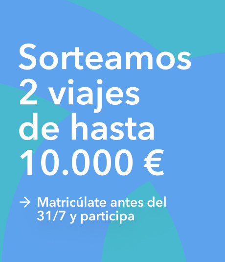 Sorteo: Tu FP Online te lleva de viaje. Sorteamos 2 viajes de hasta 10.000 €. Matricúlate y participa. 