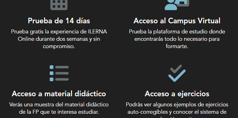 Funciones de la Demo de ILERNA Online