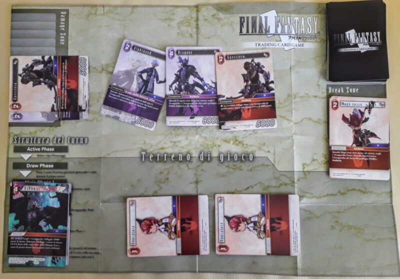 fase di una partita al gioco di carte Final Fantasy