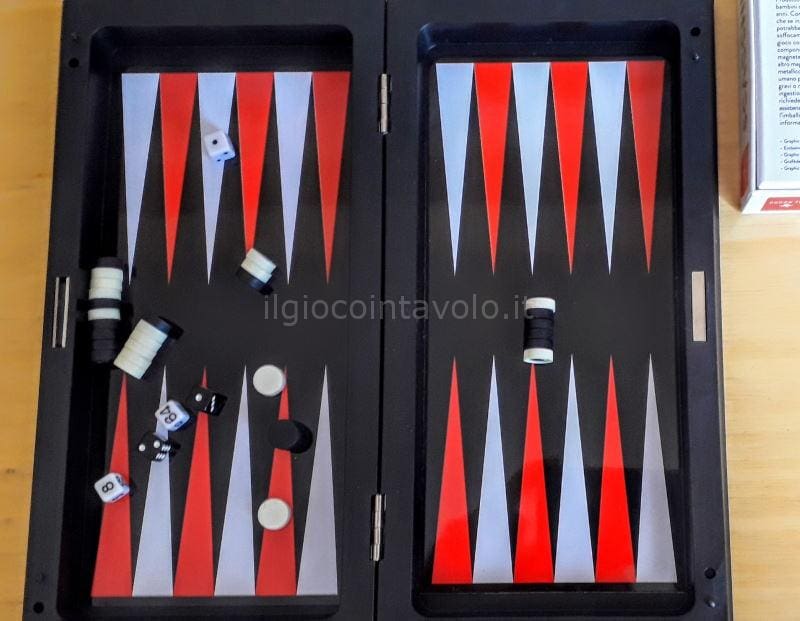 KBIBCK Backgammon da Viaggio, Backgammon Gioco da Tavolo, Set Backgammons Portatile da Viaggio, Classico Backgammons Gioco da Tavolo con Pedine e Dadi KBIBCK Backgammon da Viaggio, Backgammon Gioco da Tavolo, Set Backgammons Portatile da Viaggio, Classico Backgammons Gioco da Tavolo con Pedine e Dadi