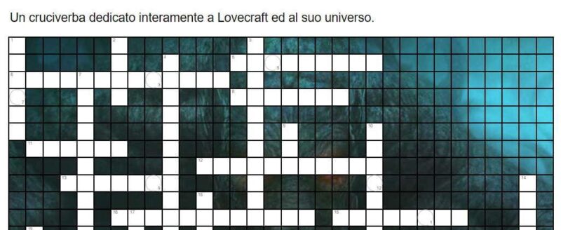 il cruciverba su lovecraft