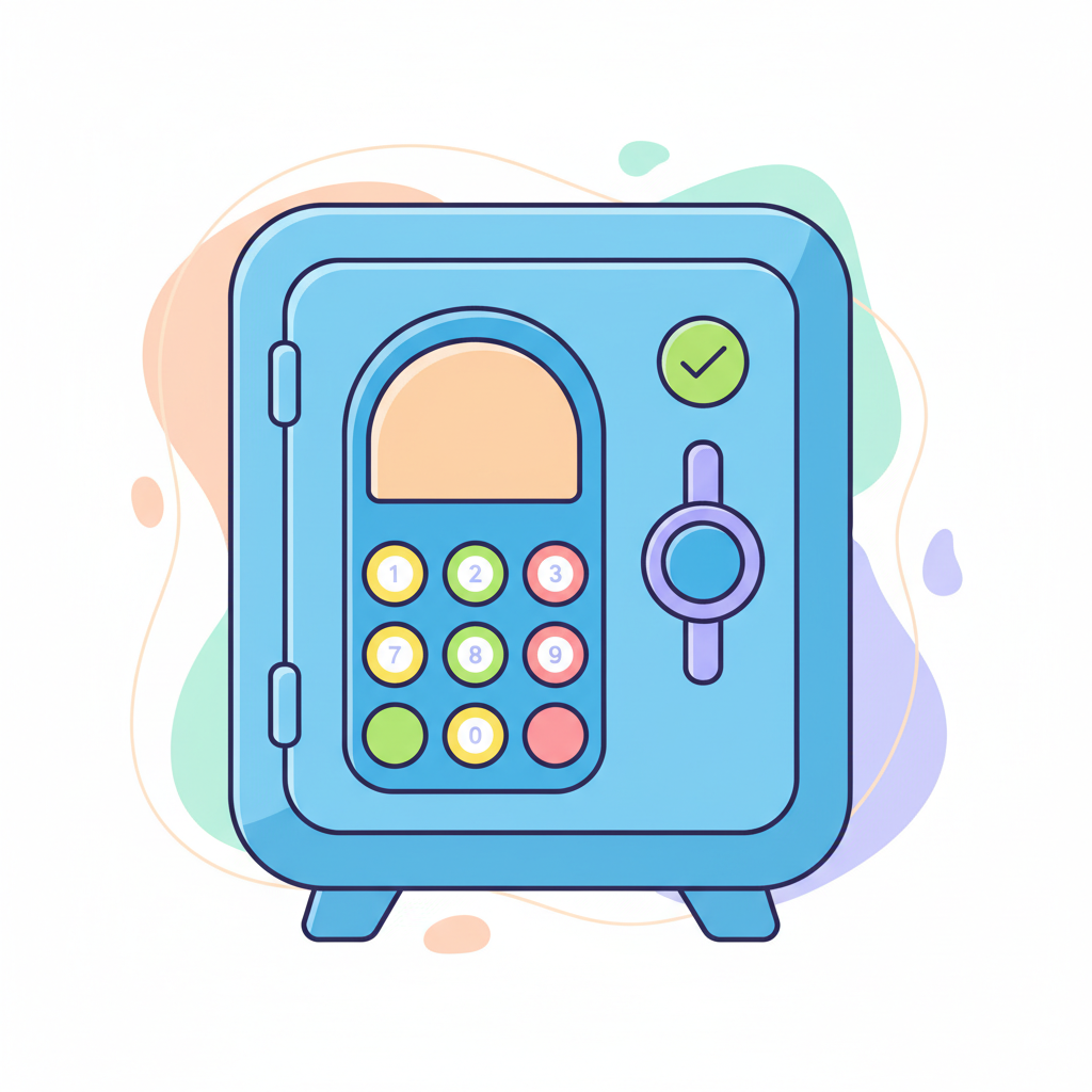 a digital safe with keypad - AI generated illustration