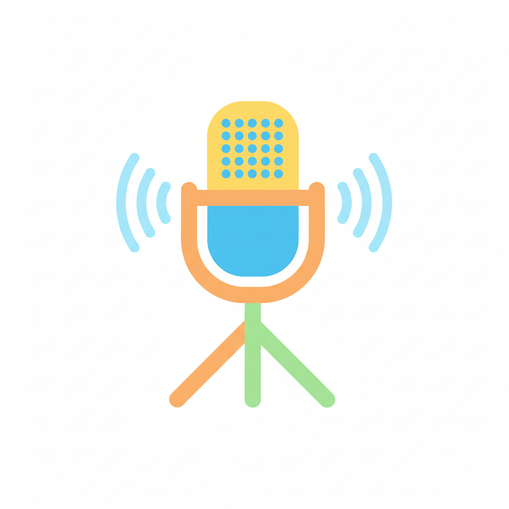 a microphone on a stand - AI generated illustration