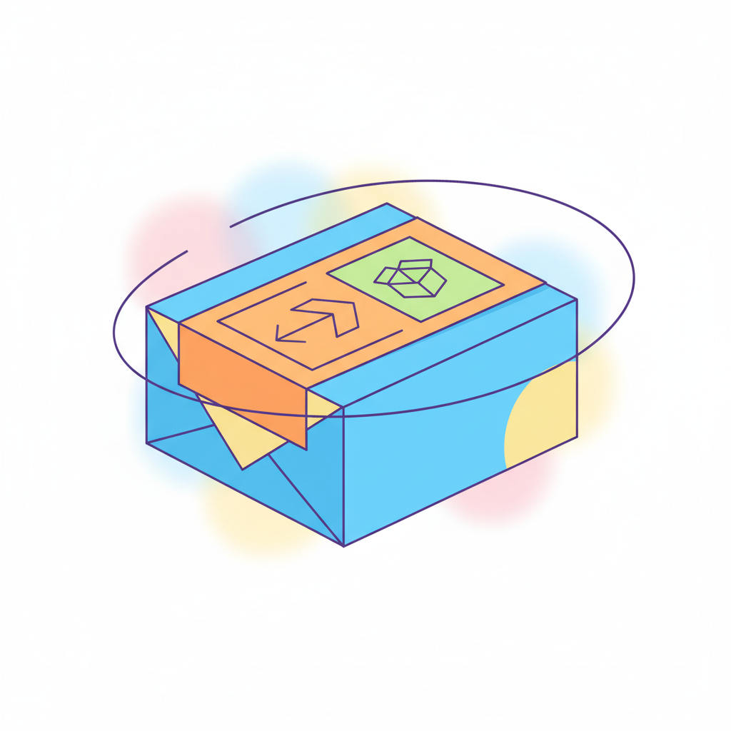 a return package with a label - AI generated illustration