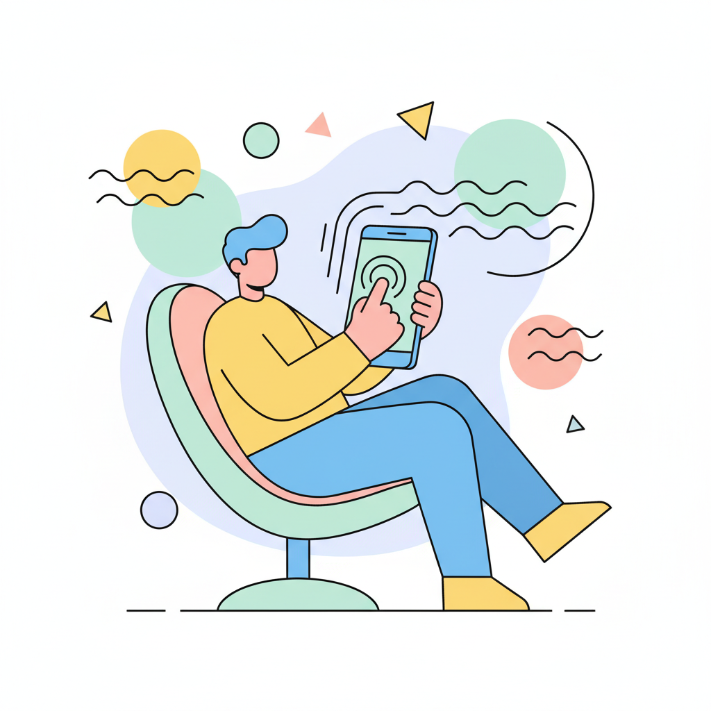 a person scrolling on a phone - AI generated illustration