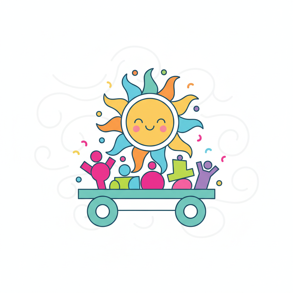 a festival parade float - AI generated illustration