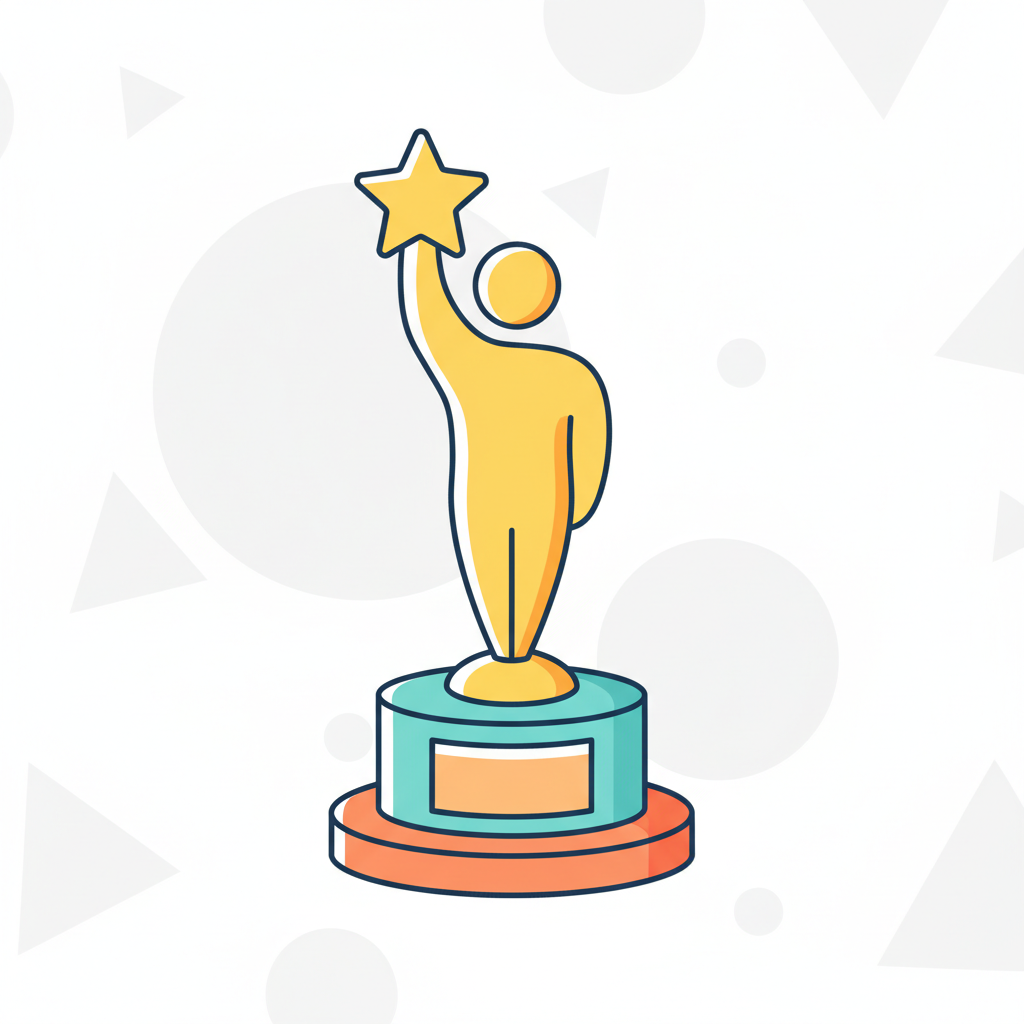 a film award trophy - AI generated illustration