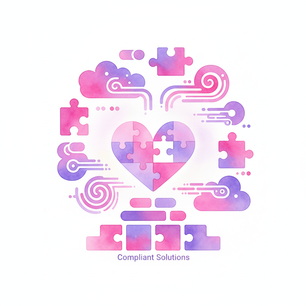 Illustration: healthcare IT building blocks - to build compliant solutions that results in excellent care delivery